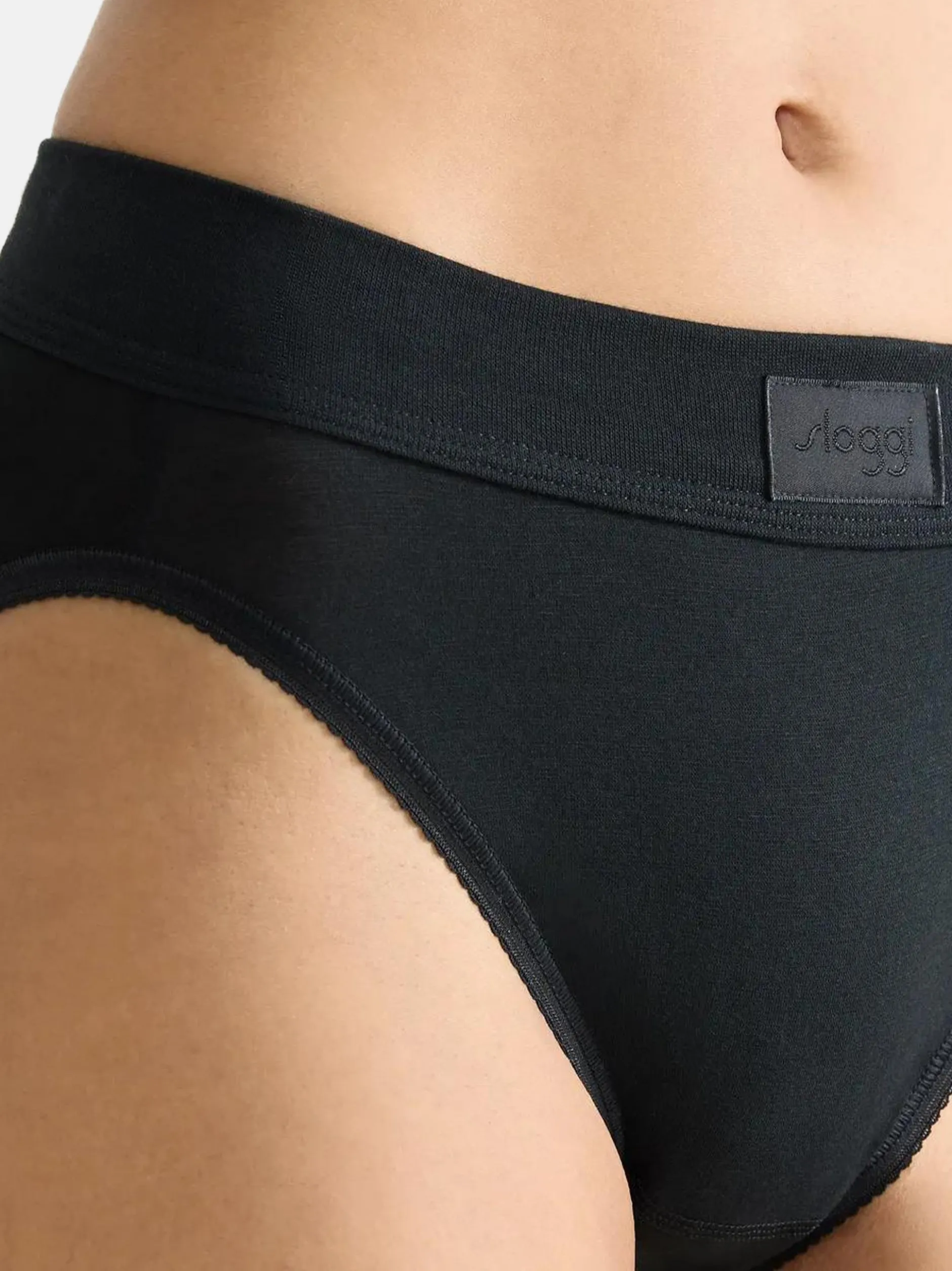 sloggi Damen Tai Slip - 3er Pack Double Comfort T in schwarz