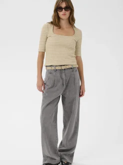 Soaked in Luxury Damen Jeans SLNinnia in hellgrau denim
