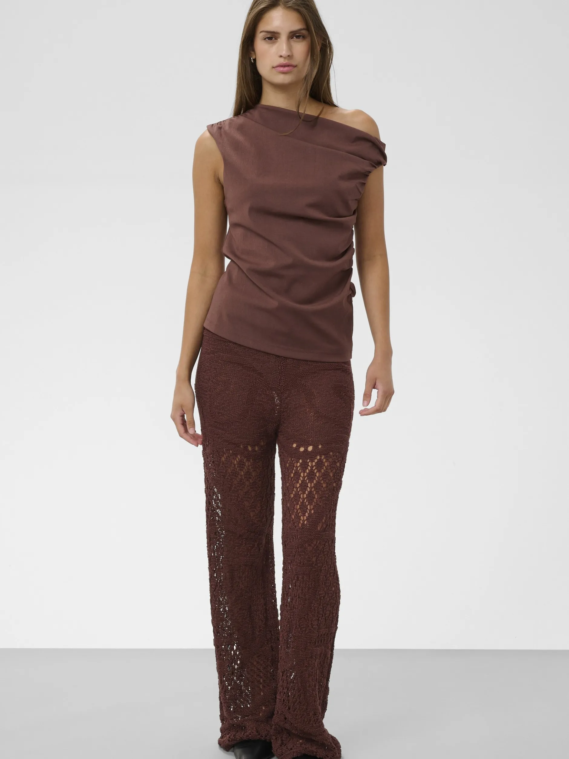 Soaked in Luxury Damen Strickhose SLBarb in braun