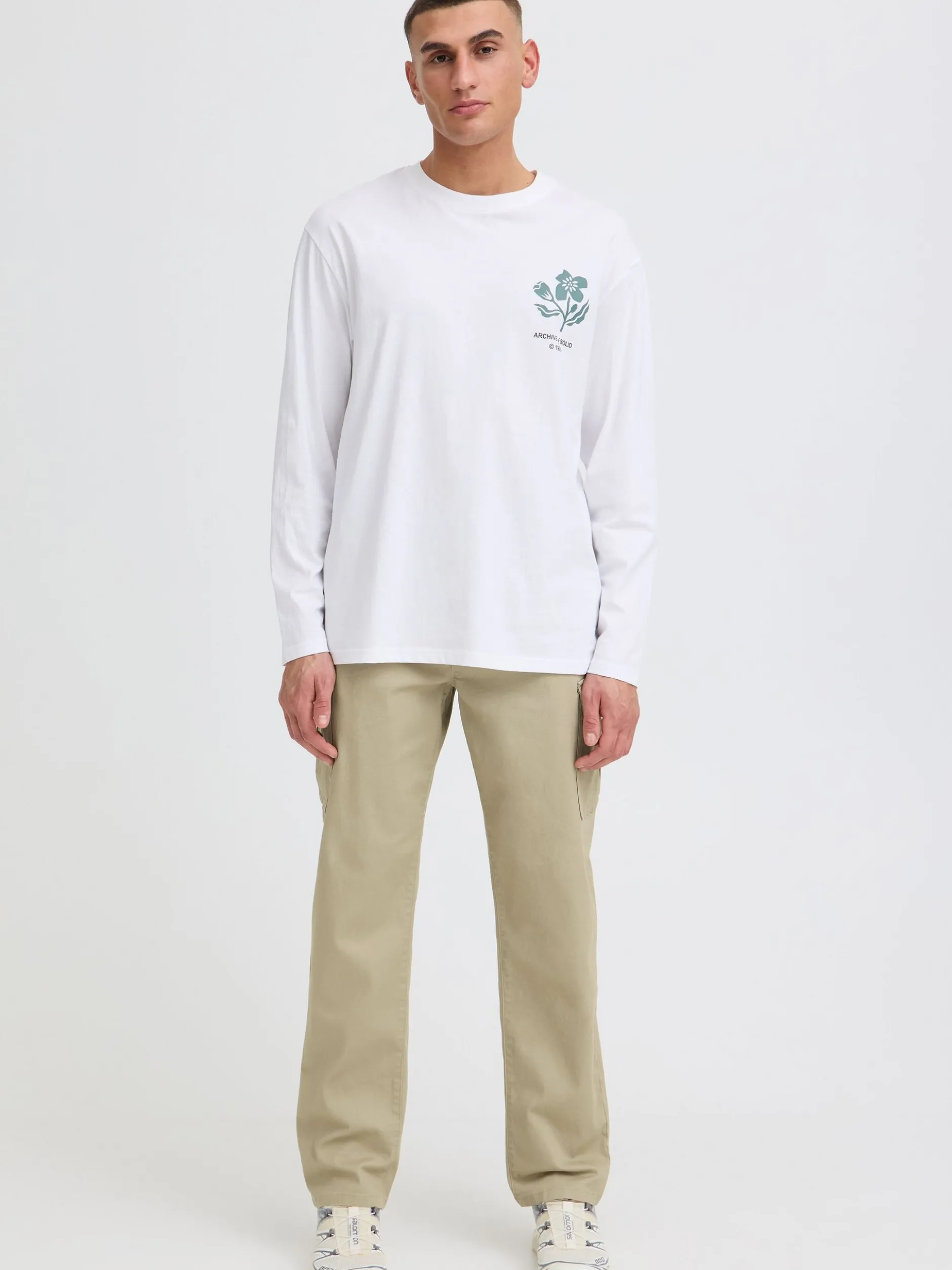Solid Herren Cargohose - SDMohan Stretch in beige