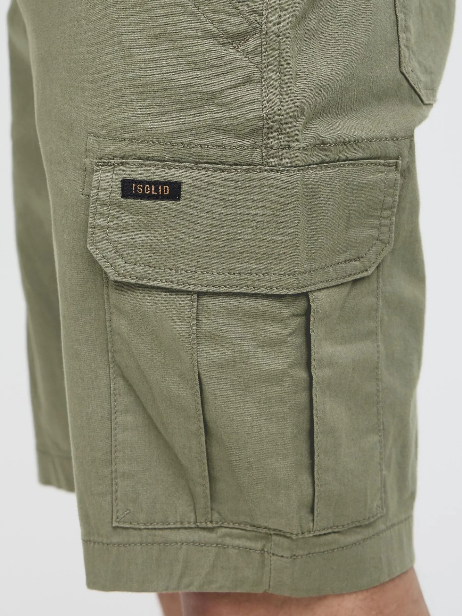 Solid Herren Cargoshorts - SDKallant in oliv