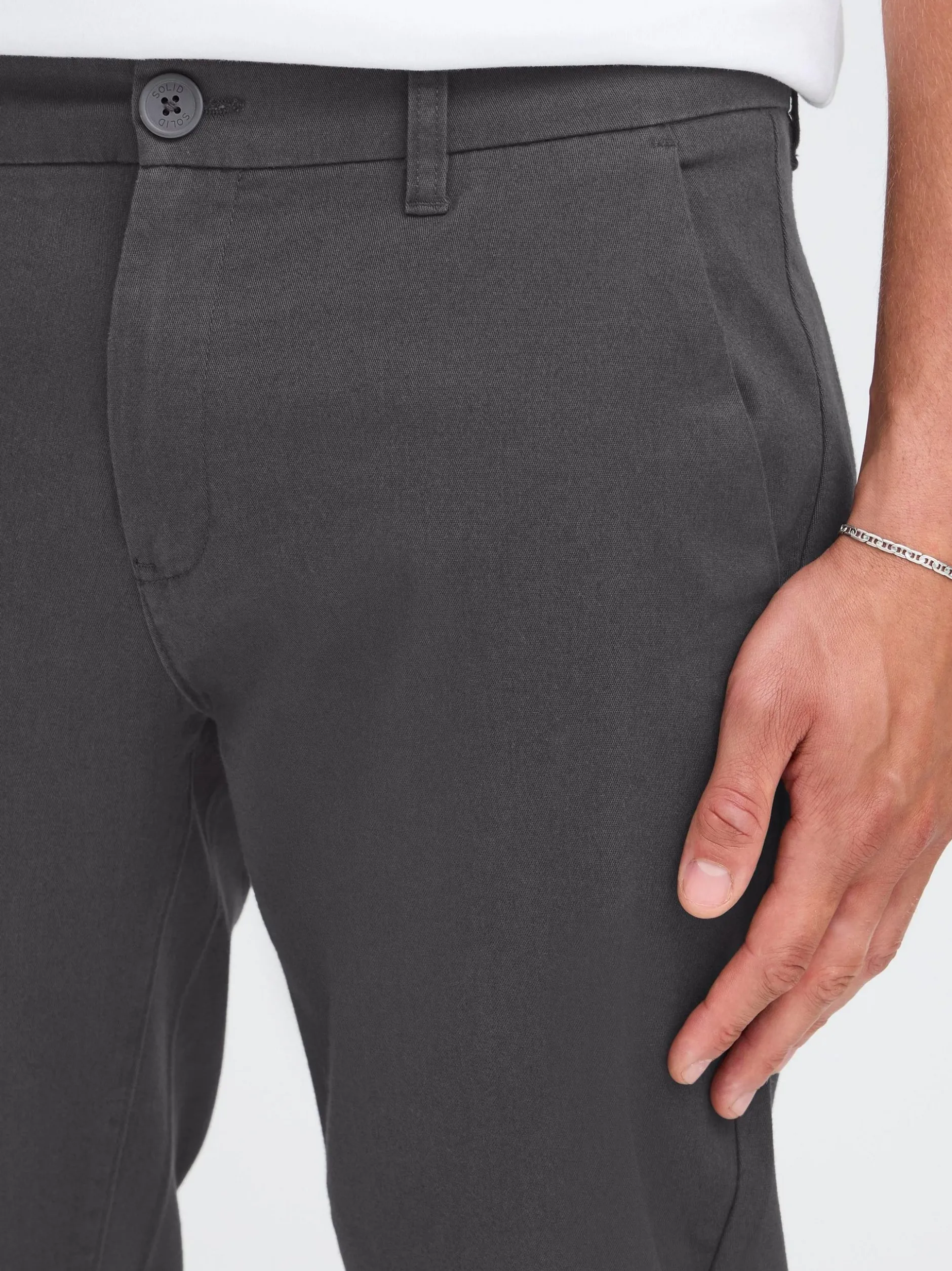 Solid Herren Chinohose - SDChase in grau