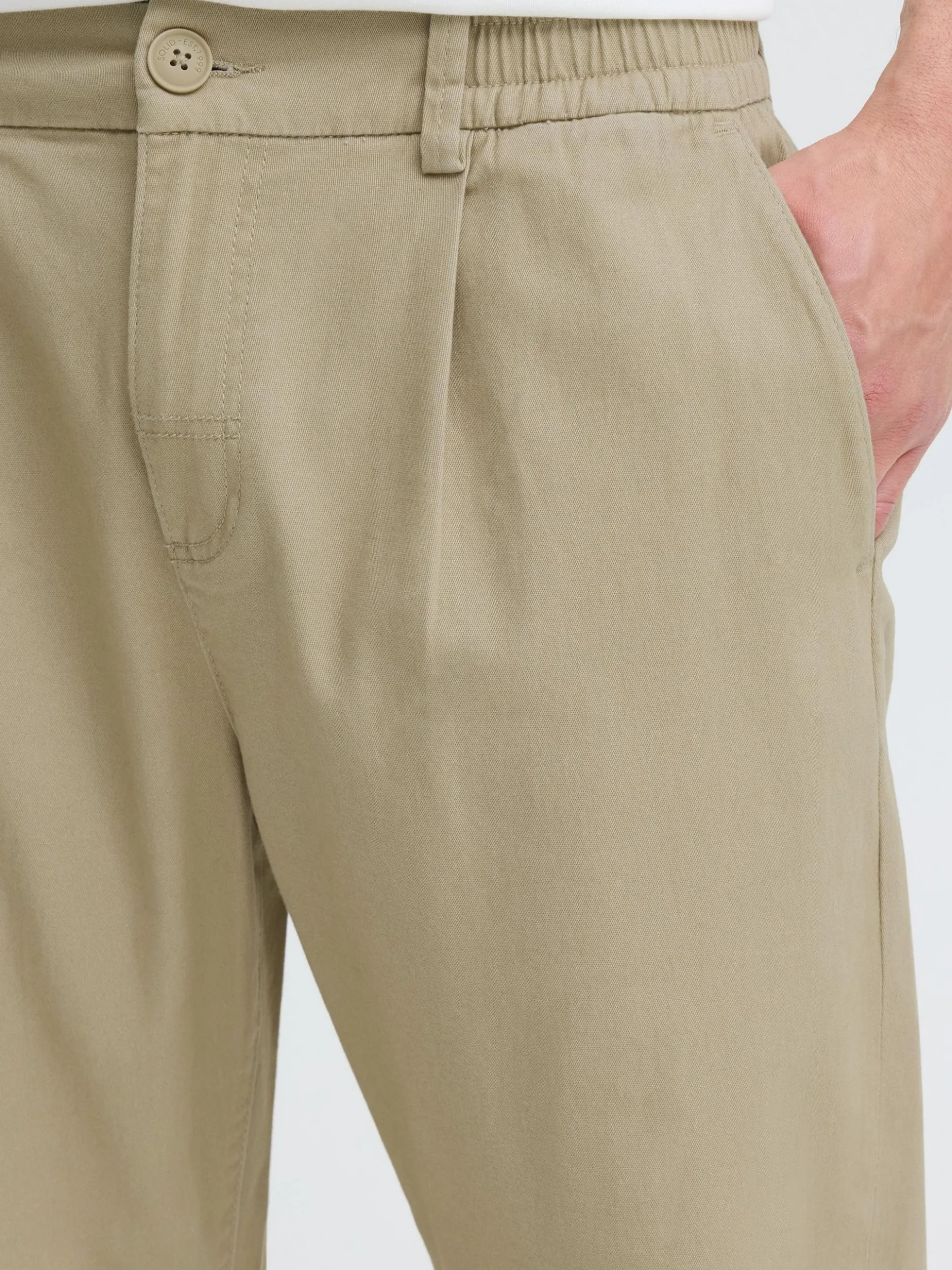 Solid Herren Chinohose - SDMohan Stretch in beige