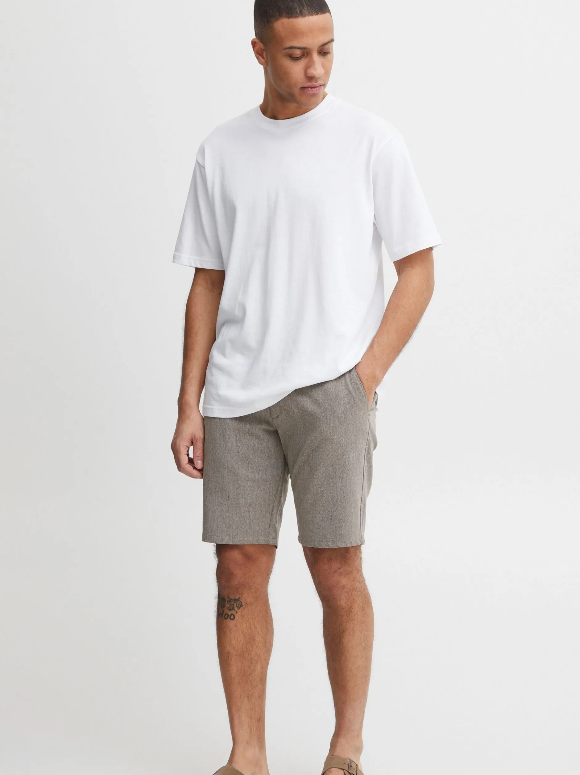 Solid Herren Chinoshorts - SDFrederic in beige