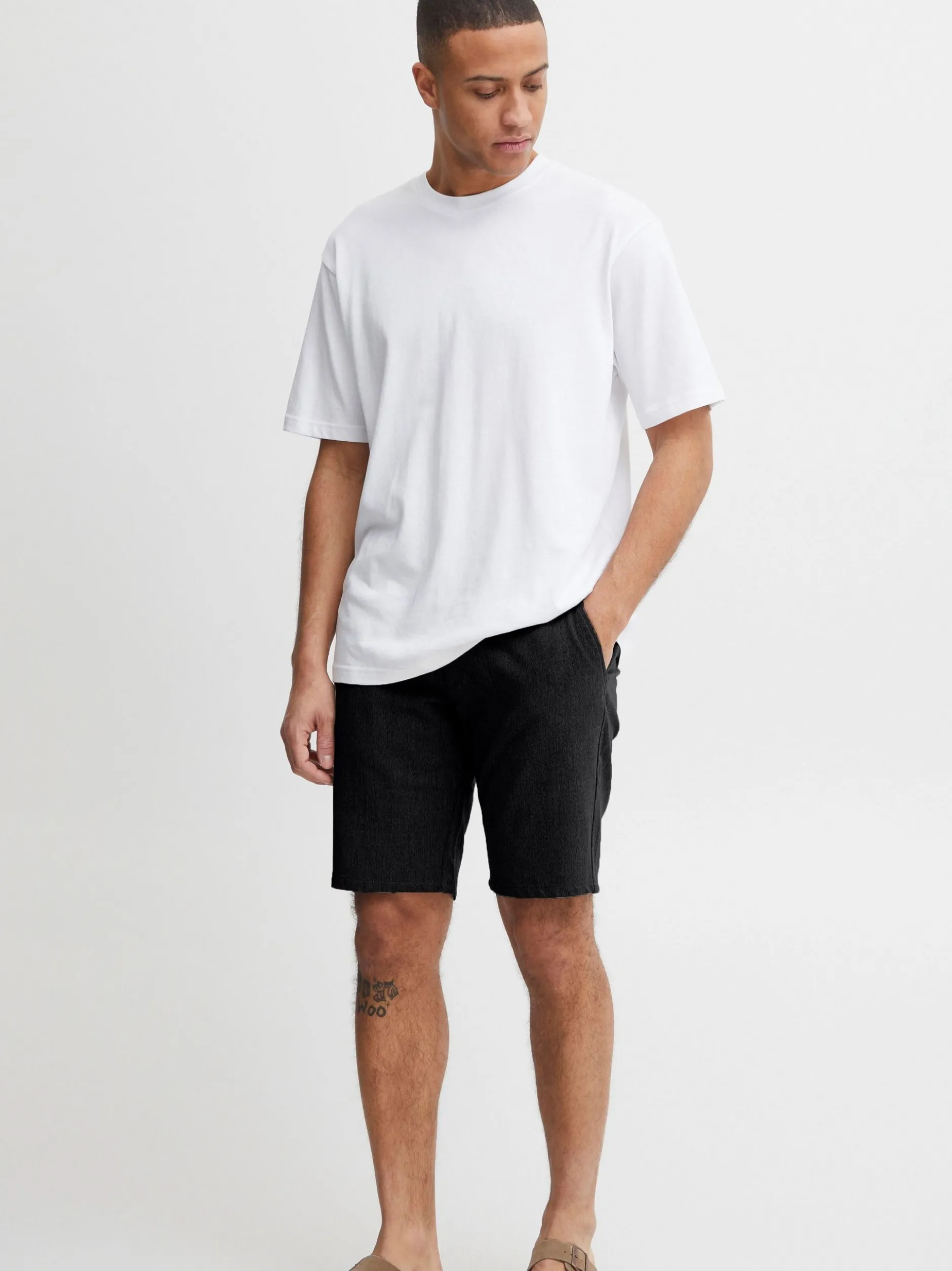Solid Herren Chinoshorts - SDFrederic in schwarz