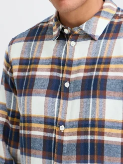 Solid Herren Flanellhemd - SDChris in blau