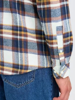Solid Herren Flanellhemd - SDChris in blau