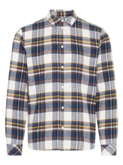 Solid Herren Flanellhemd - SDChris in blau