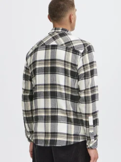 Solid Herren Flanellhemd - SDChris in schwarz