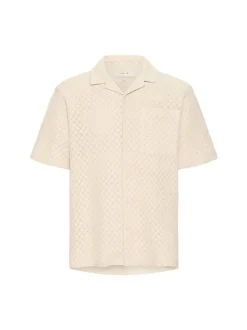 Solid Herren Kurzarmhemd - SDTeagan in beige