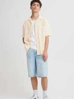Solid Herren Kurzarmhemd - SDTeagan in beige