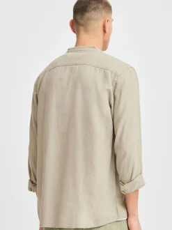 Solid Herren Langarmhemd - SDAllan in beige