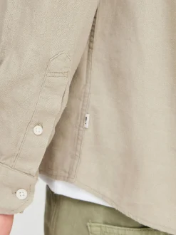 Solid Herren Langarmhemd - SDAllan in beige