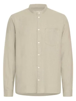 Solid Herren Langarmhemd - SDAllan in beige