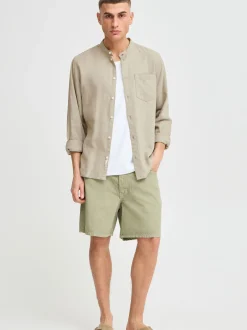 Solid Herren Langarmhemd - SDAllan in beige