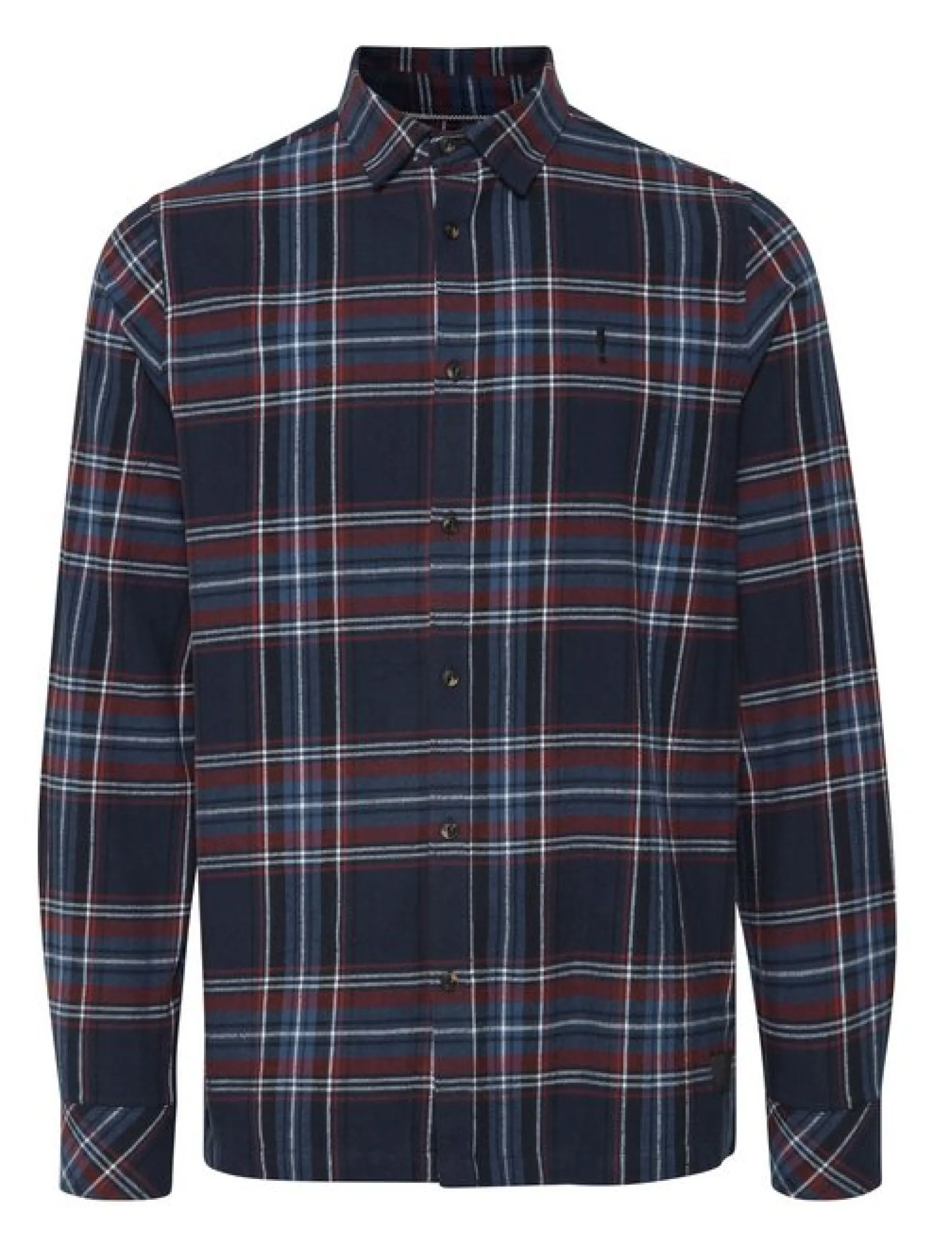 Solid Herren Langarmhemd - SDDanar in marine