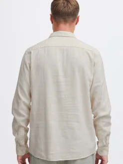 Solid Herren Langarmhemd - SDEnea in beige