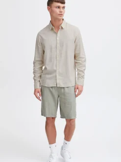 Solid Herren Langarmhemd - SDEnea in beige