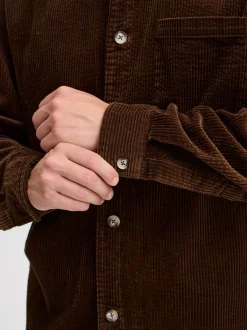 Solid Herren Langarmhemd - SDIngvi in braun