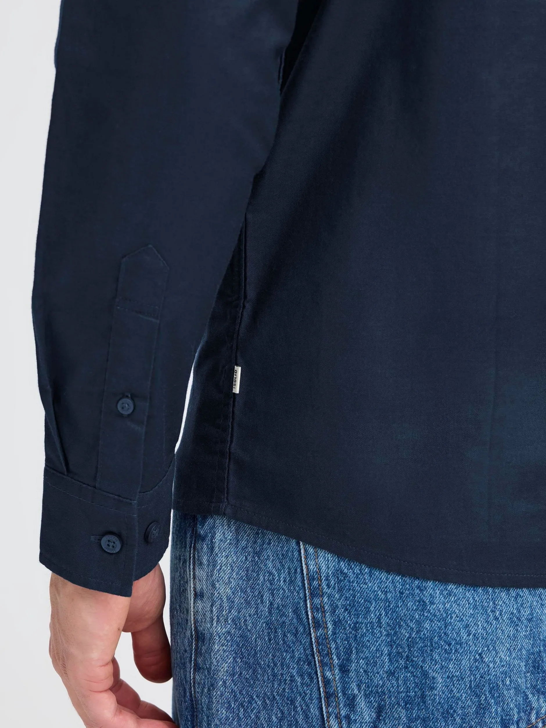 Solid Herren Langarmhemd - SDOlmin in blau