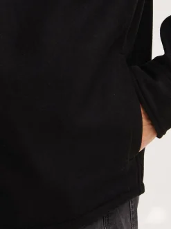 Solid Herren Langarmhemd - SDTam in schwarz