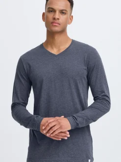 Solid Herren Langarmshirt - SDBeda in blau