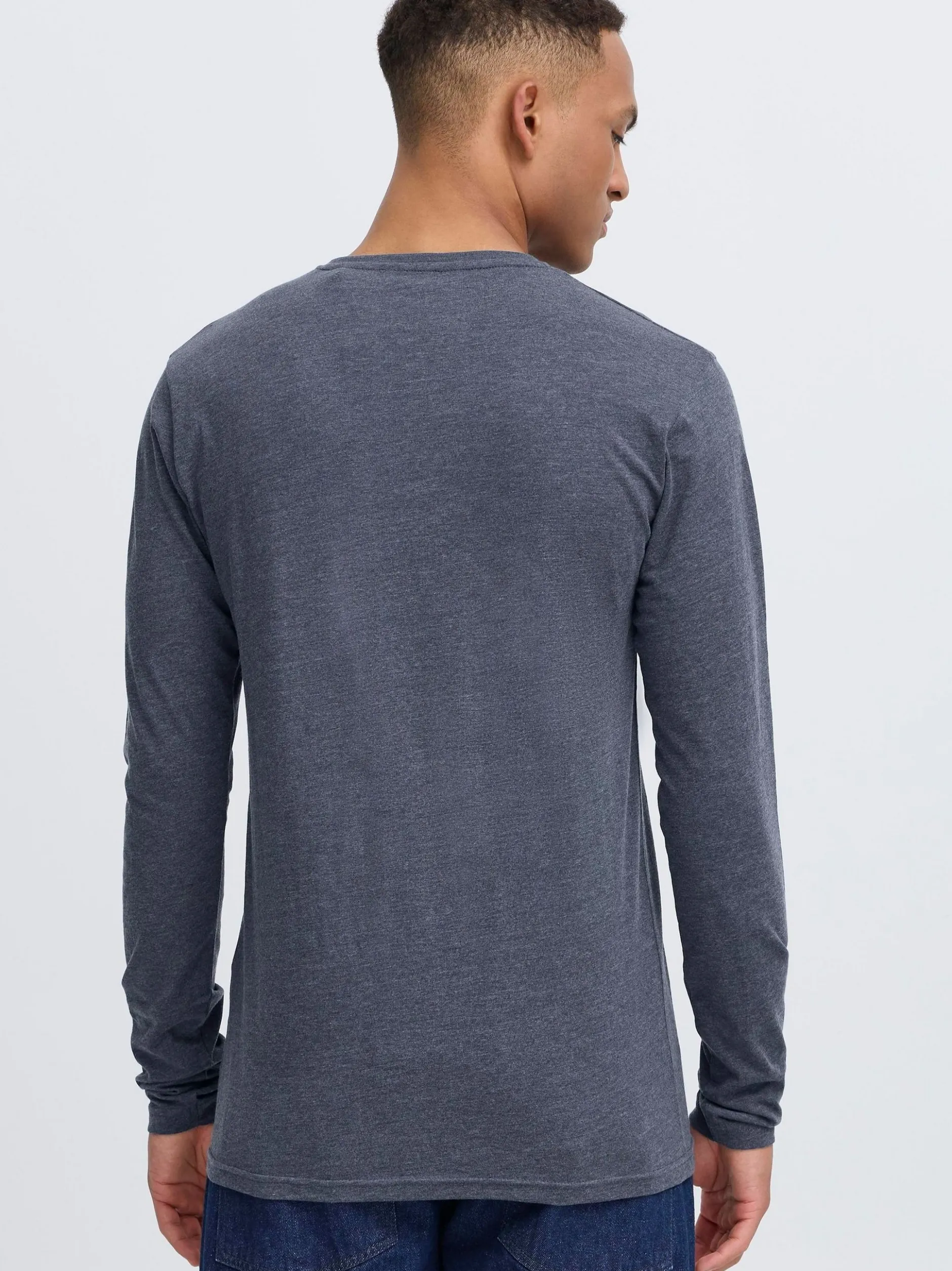 Solid Herren Langarmshirt - SDBeda in blau