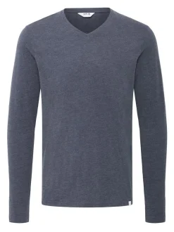 Solid Herren Langarmshirt - SDBeda in blau
