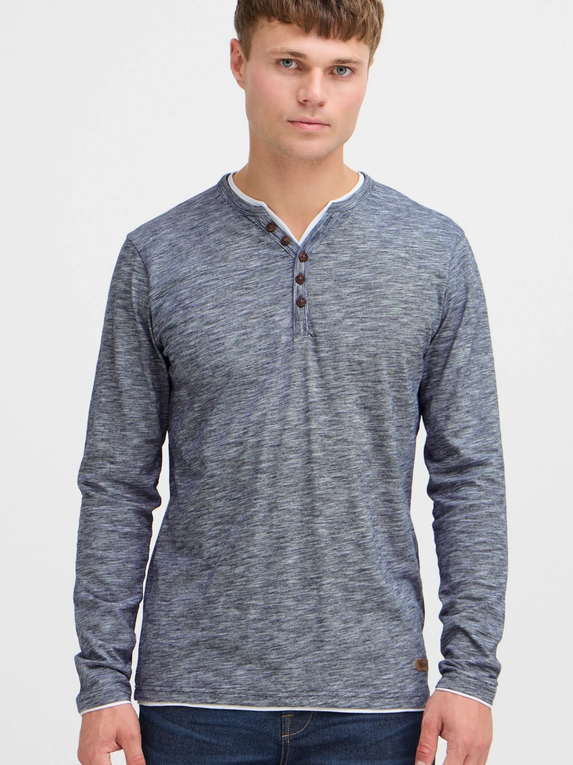 Solid Herren Langarmshirt - SDBelagos in blau