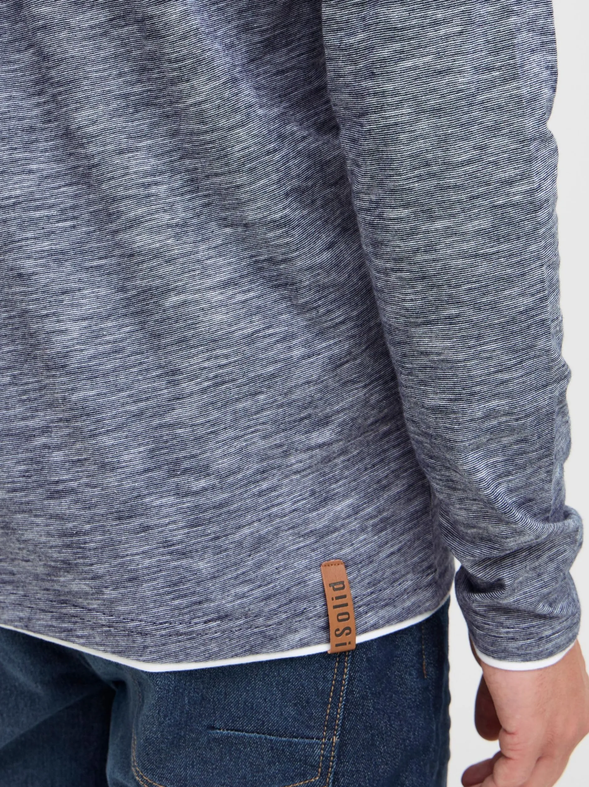 Solid Herren Langarmshirt - SDBelagos in blau