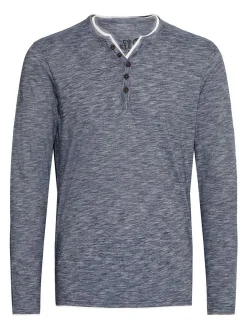 Solid Herren Langarmshirt - SDBelagos in blau