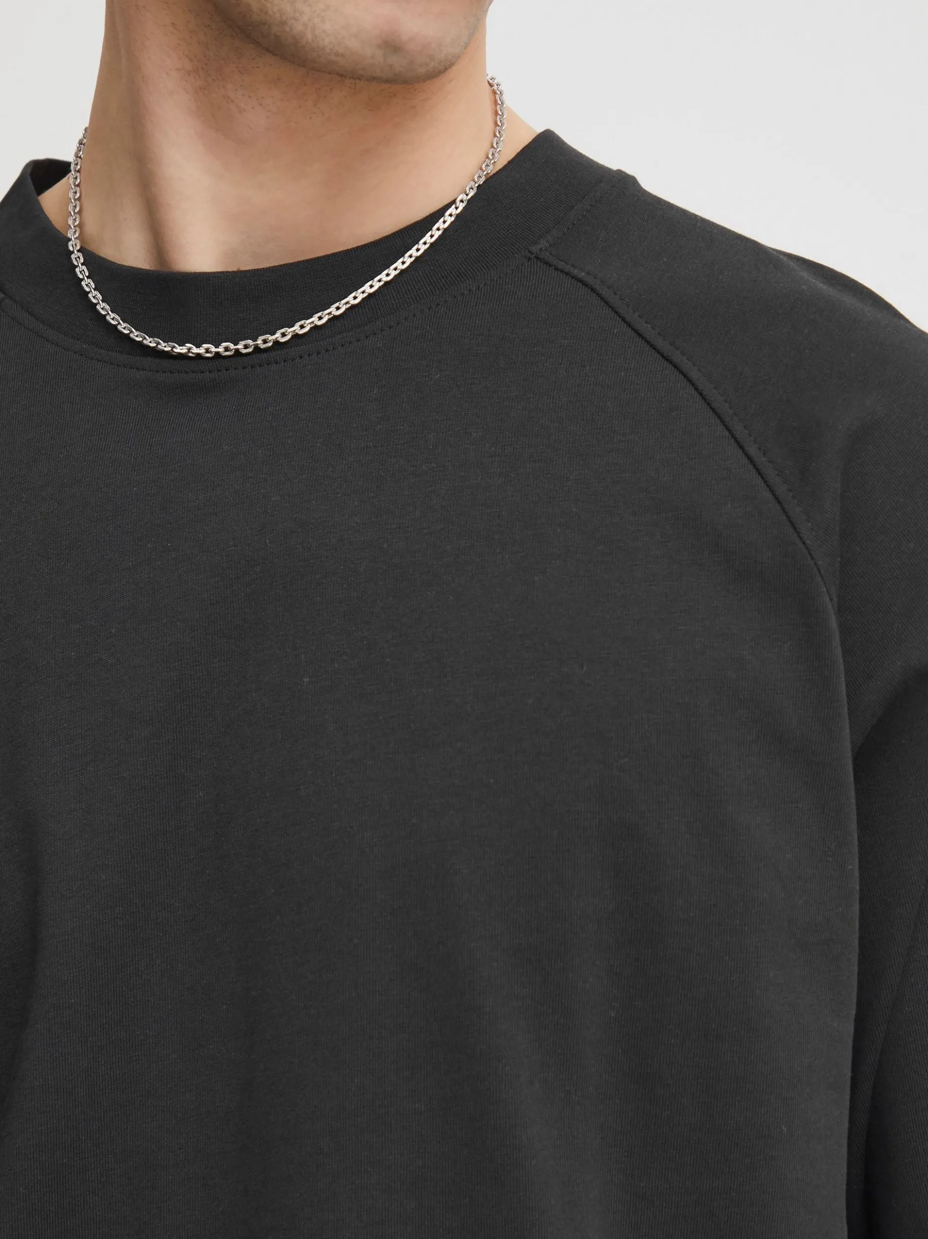 Solid Herren Langarmshirt - SDEyado in schwarz