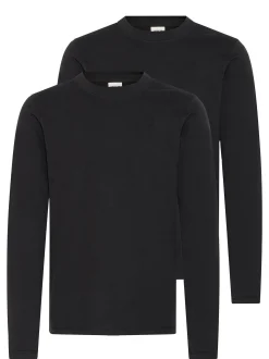 Solid Herren Langarmshirt - SDOdatten in schwarz