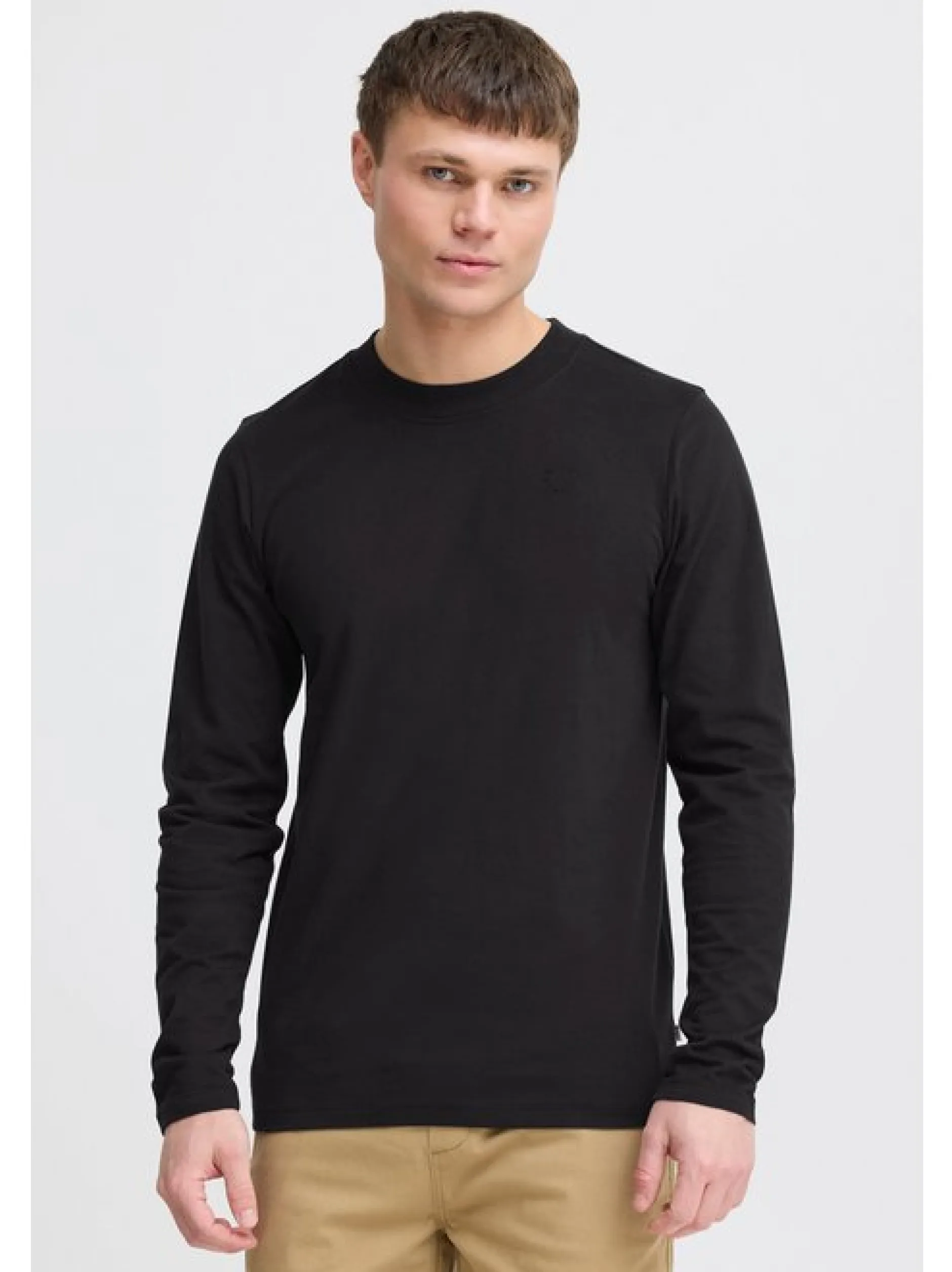Solid Herren Langarmshirt - SDOdatten in schwarz