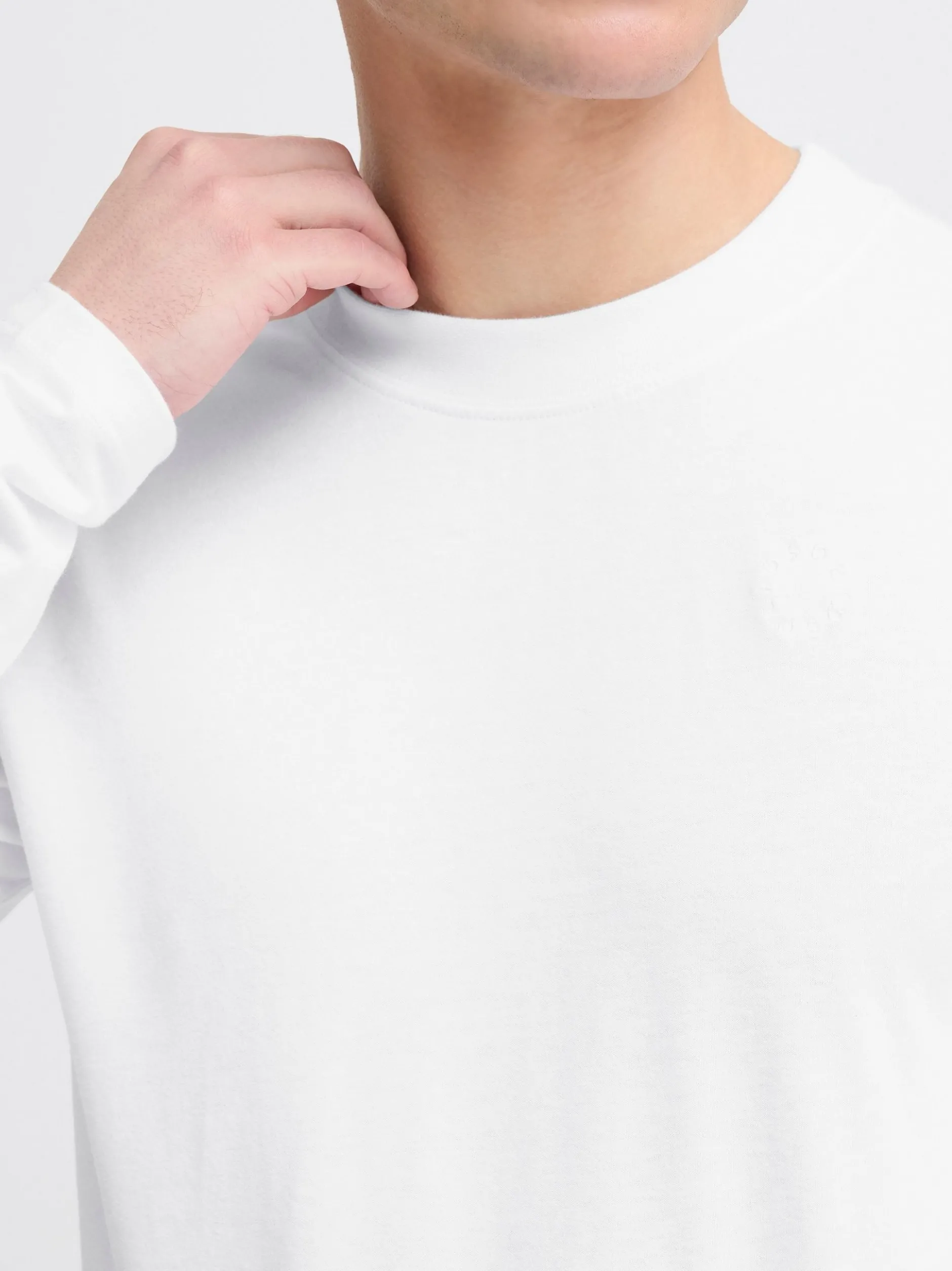 Solid Herren Langarmshirt - SDOdatten in weiß