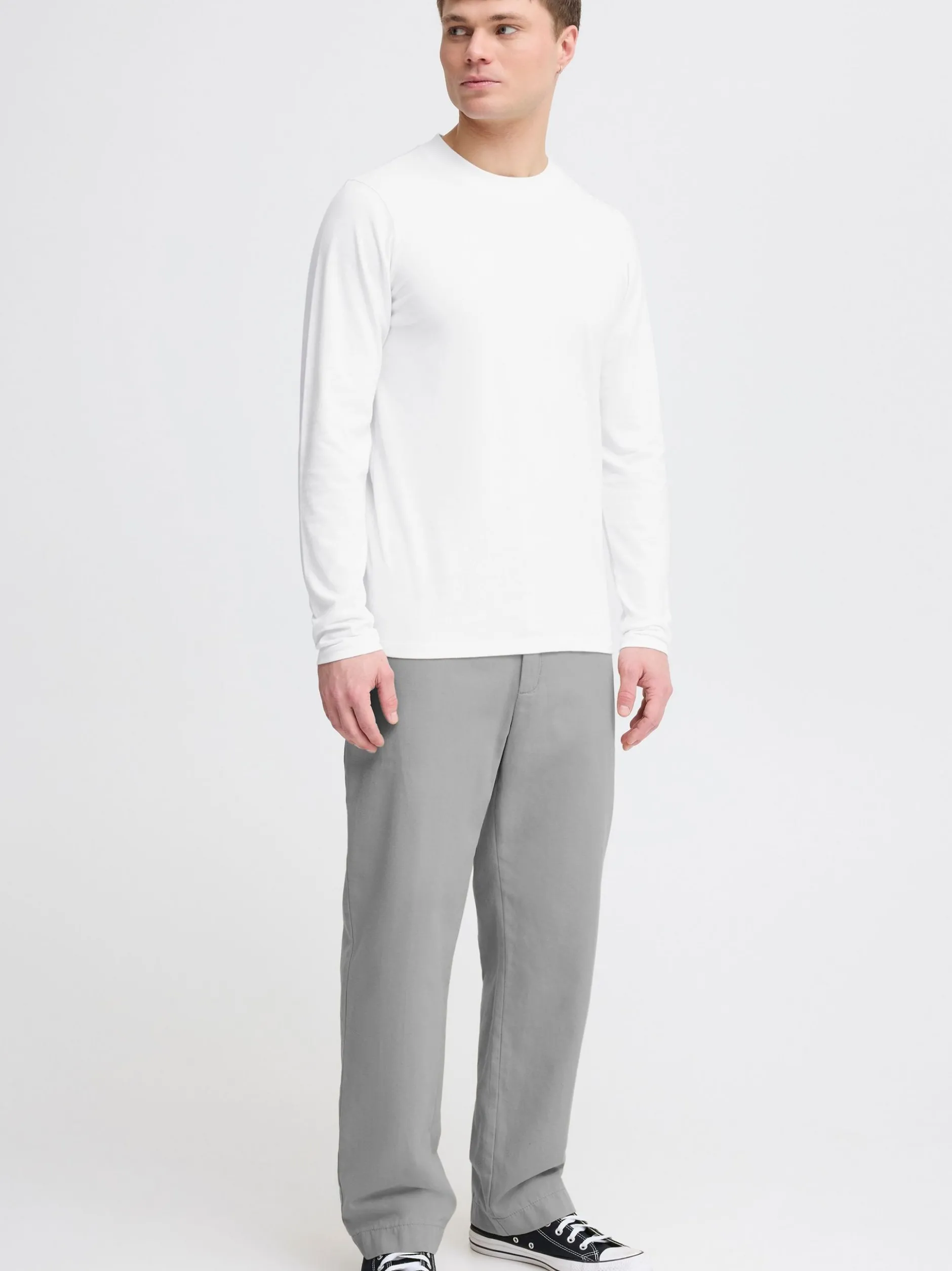 Solid Herren Langarmshirt - SDOdatten in weiß