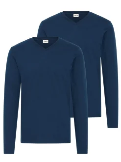 Solid Herren Langarmshirt - SDOdifan in marine