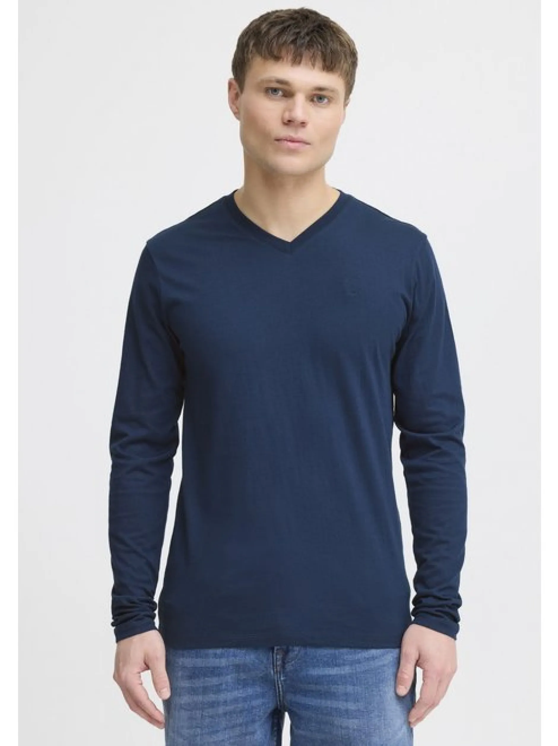 Solid Herren Langarmshirt - SDOdifan in marine