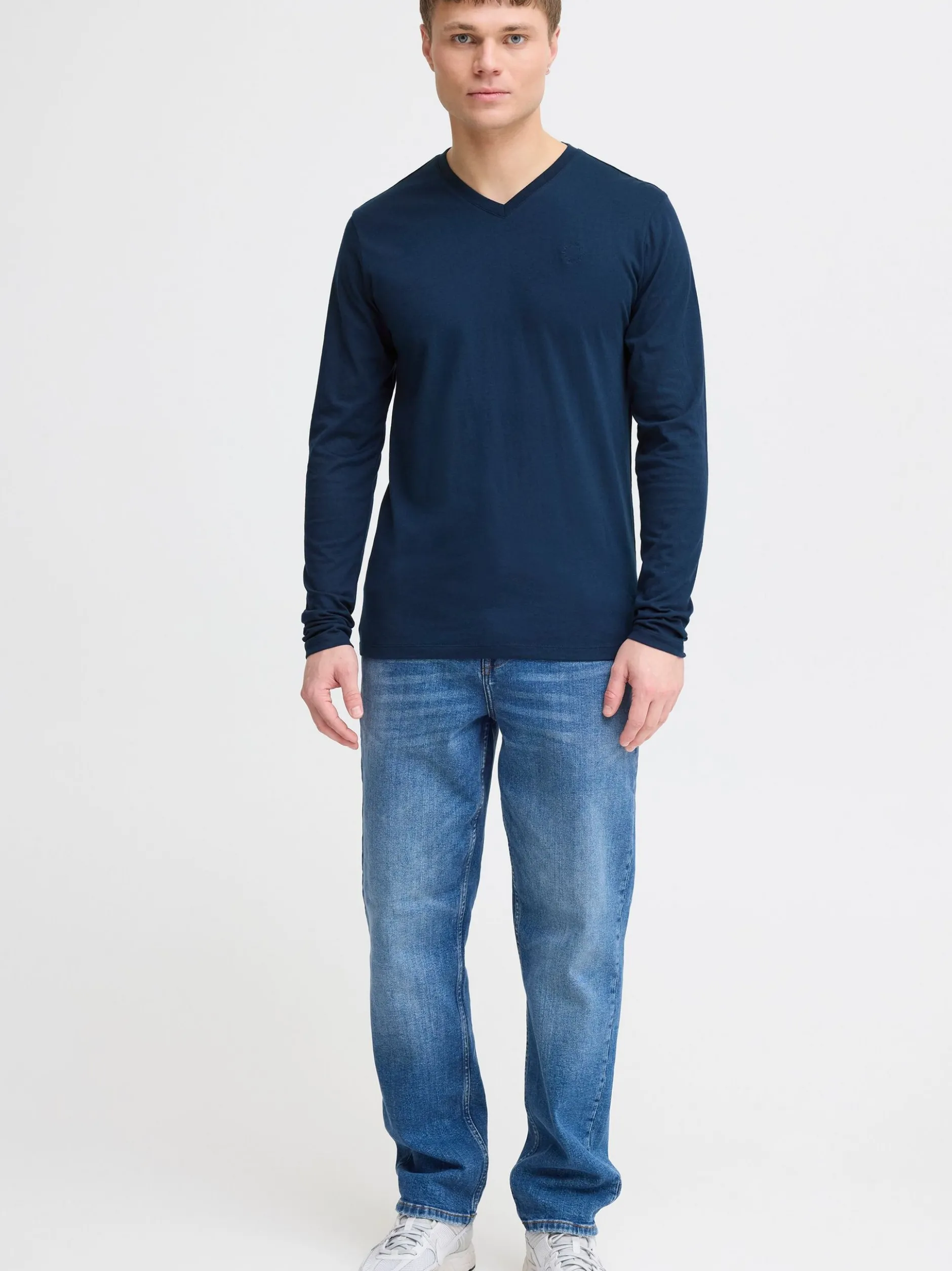 Solid Herren Langarmshirt - SDOdifan in marine