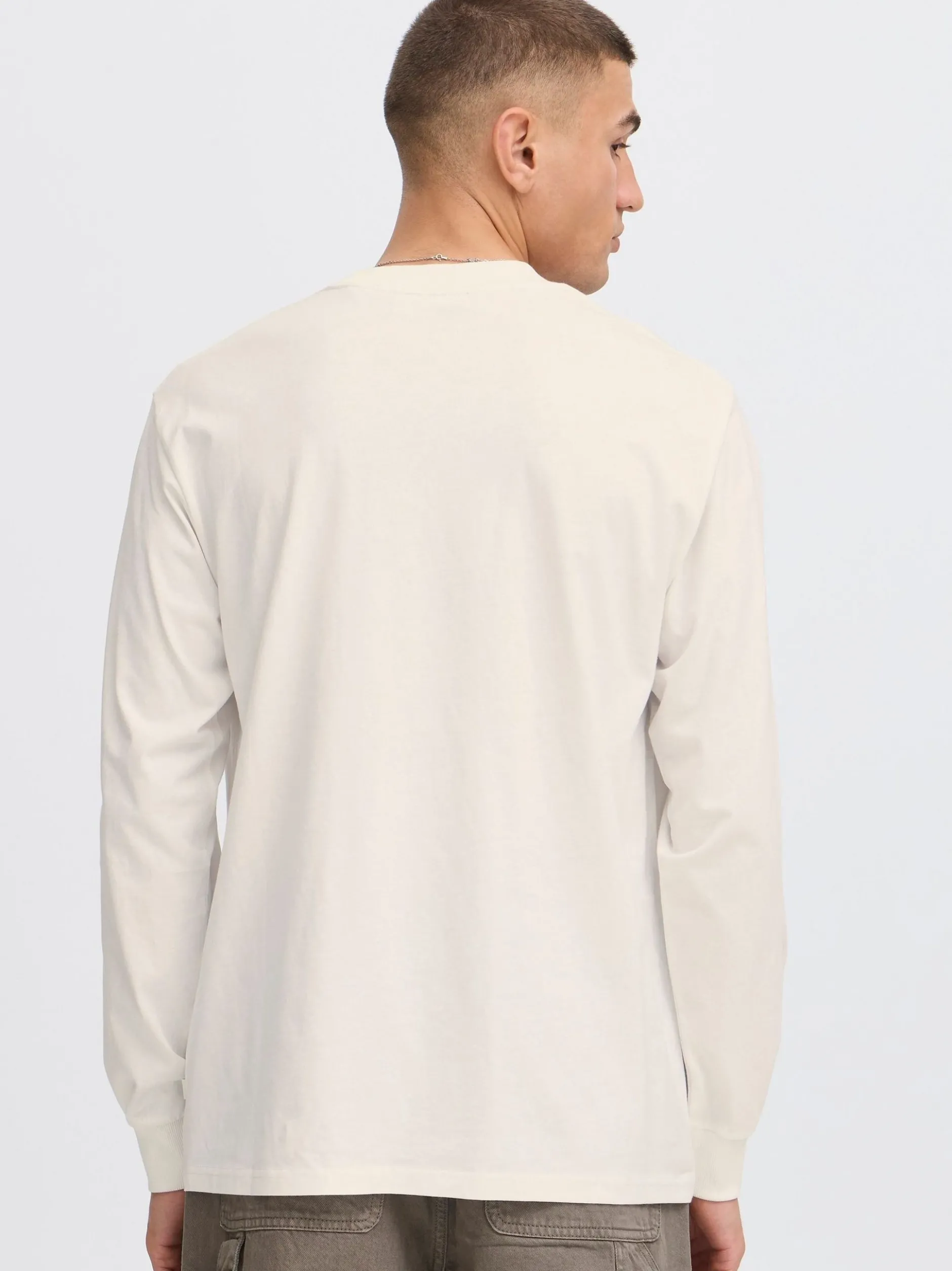 Solid Herren Langarmshirt - SDReynaldo in weiß