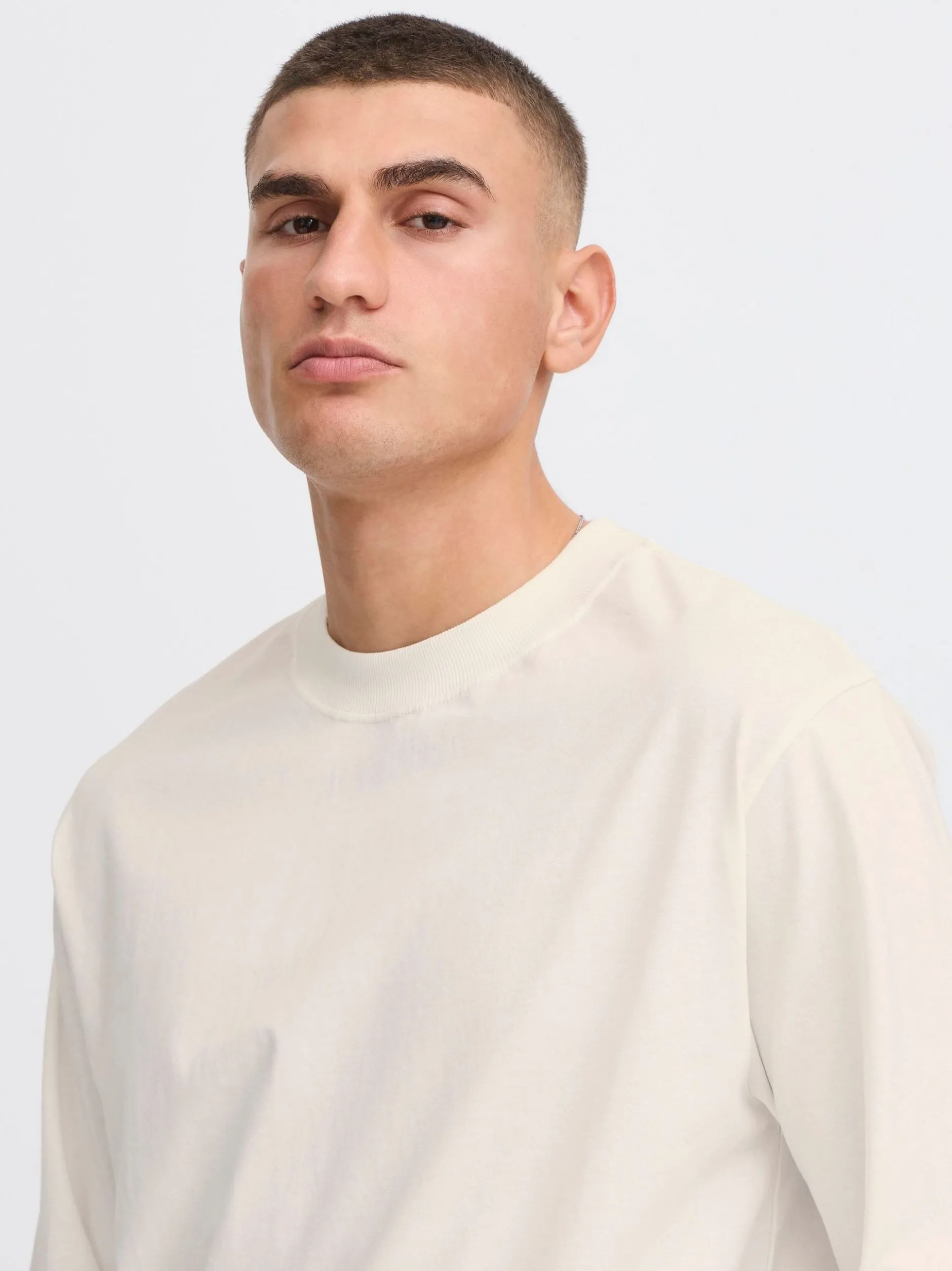 Solid Herren Langarmshirt - SDReynaldo in weiß