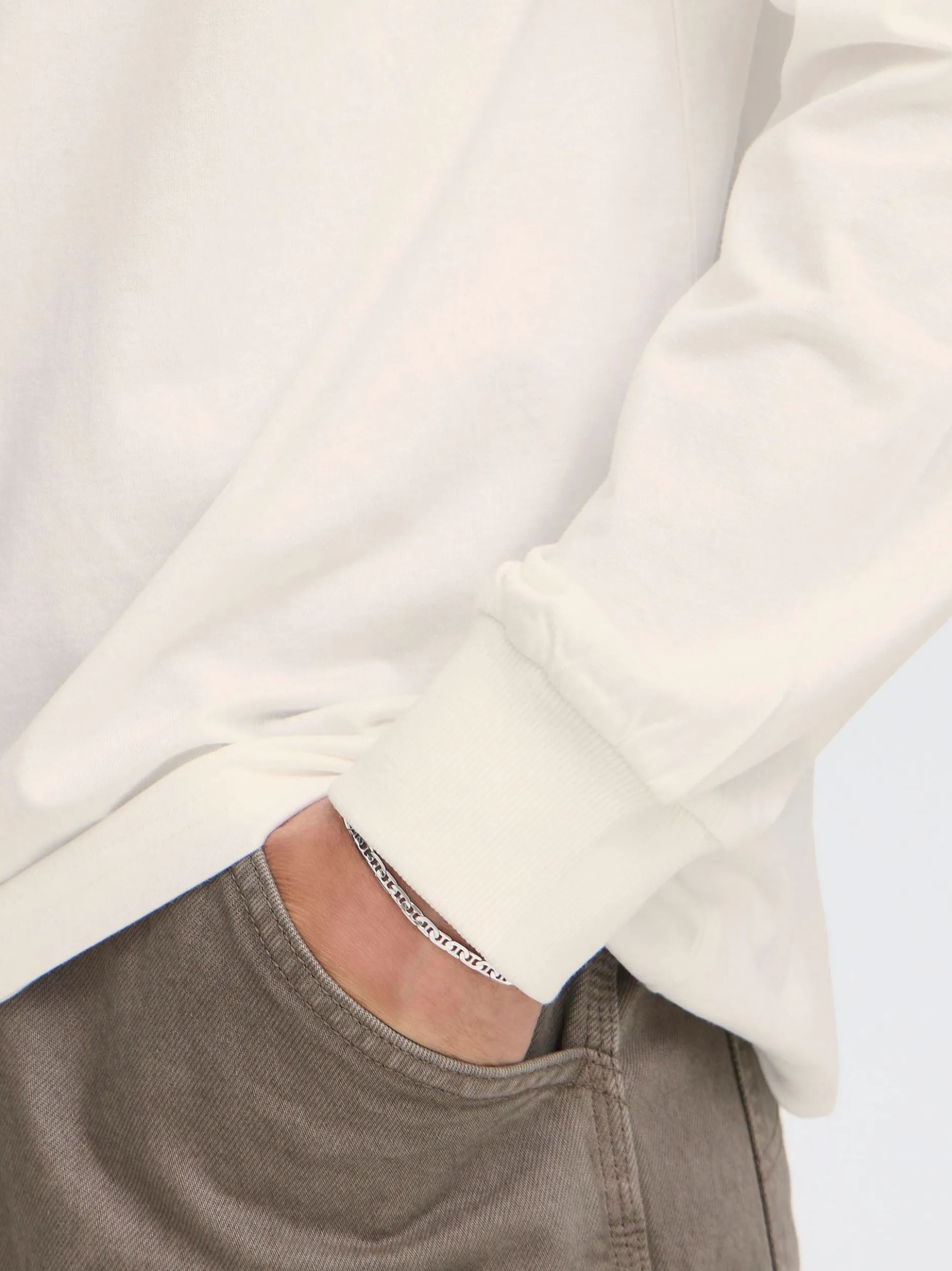 Solid Herren Langarmshirt - SDReynaldo in weiß