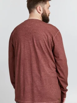 Solid Herren Langarmshirt - SDTimur Big & Tall in rot
