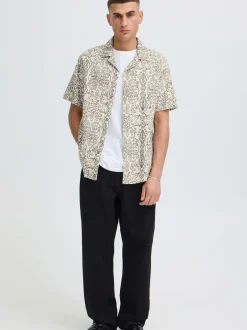 Solid Herren Leinenhemd - SDUtkolt in beige