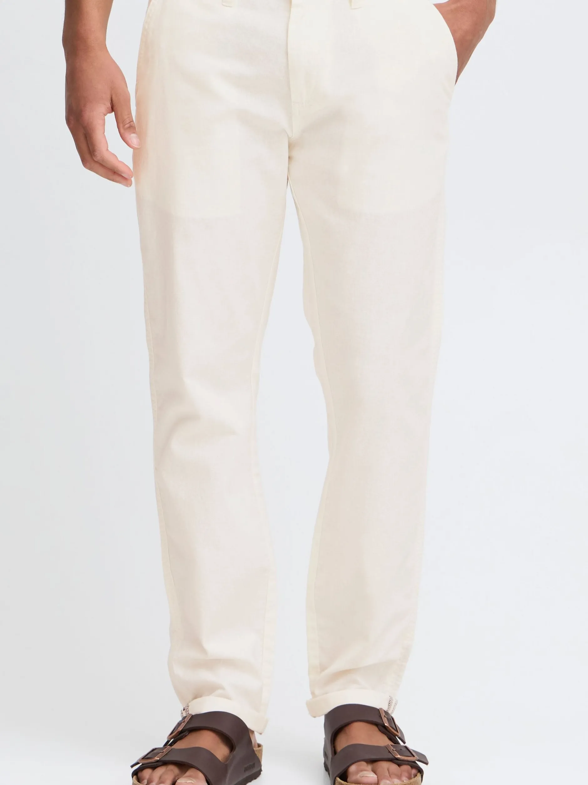 Solid Herren Leinenhose - SDLoran in weiß