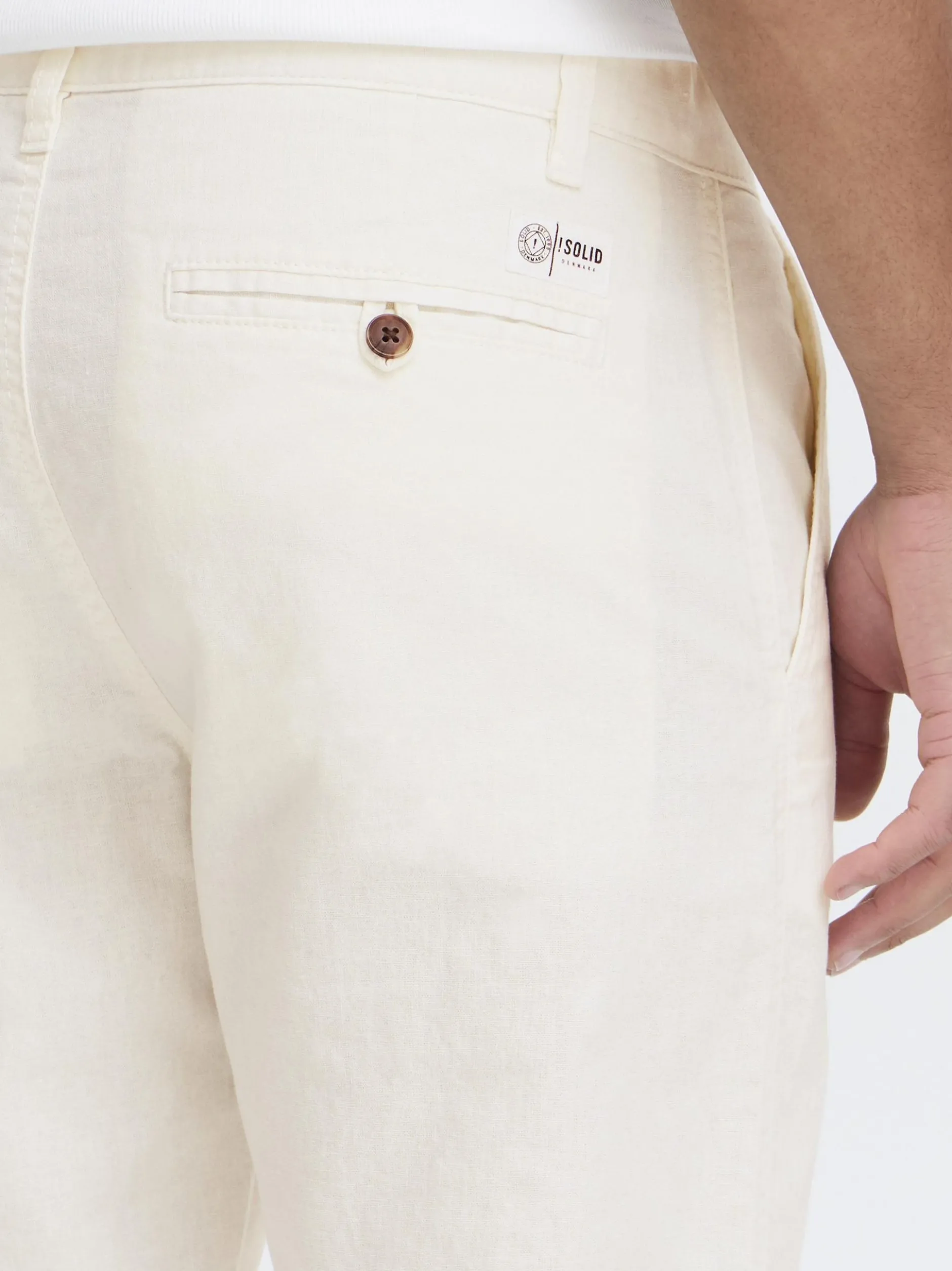 Solid Herren Leinenhose - SDLoran in weiß