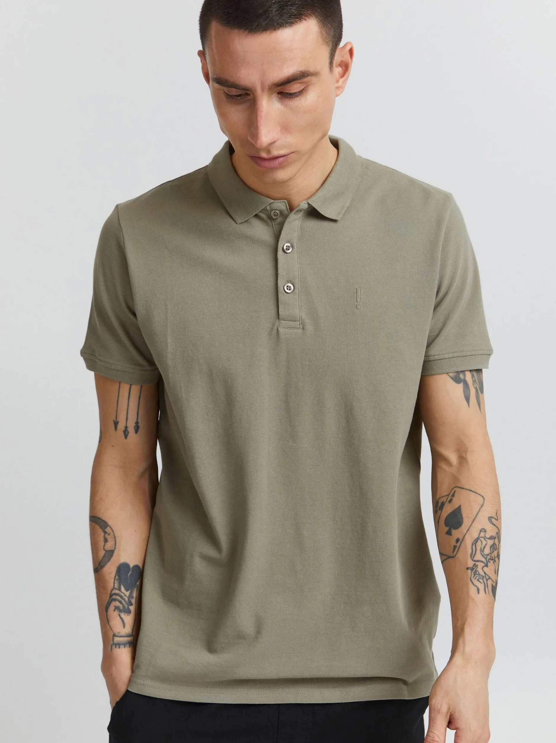 Solid Herren Poloshirt - SDAthen in grün