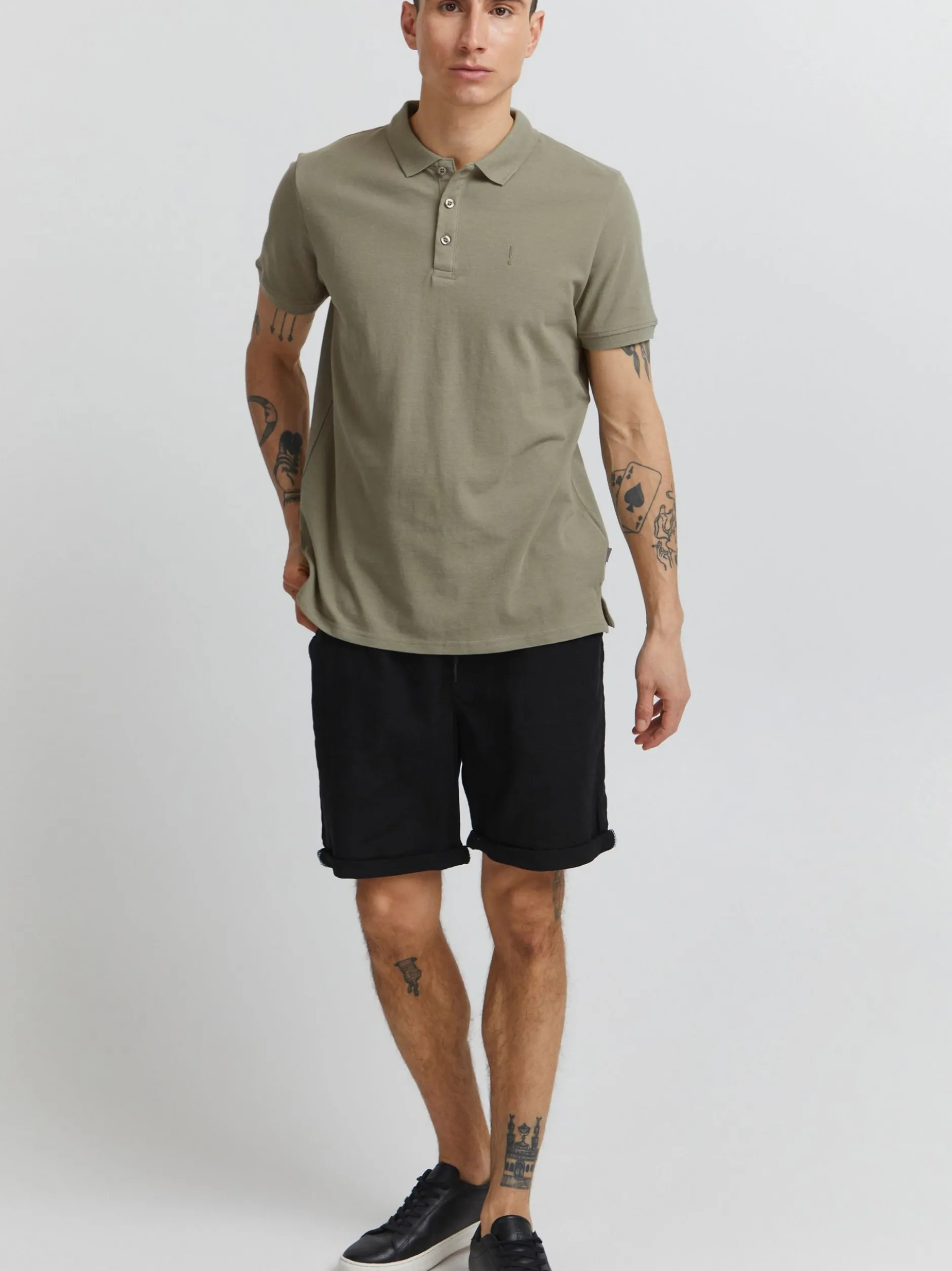 Solid Herren Poloshirt - SDAthen in grün