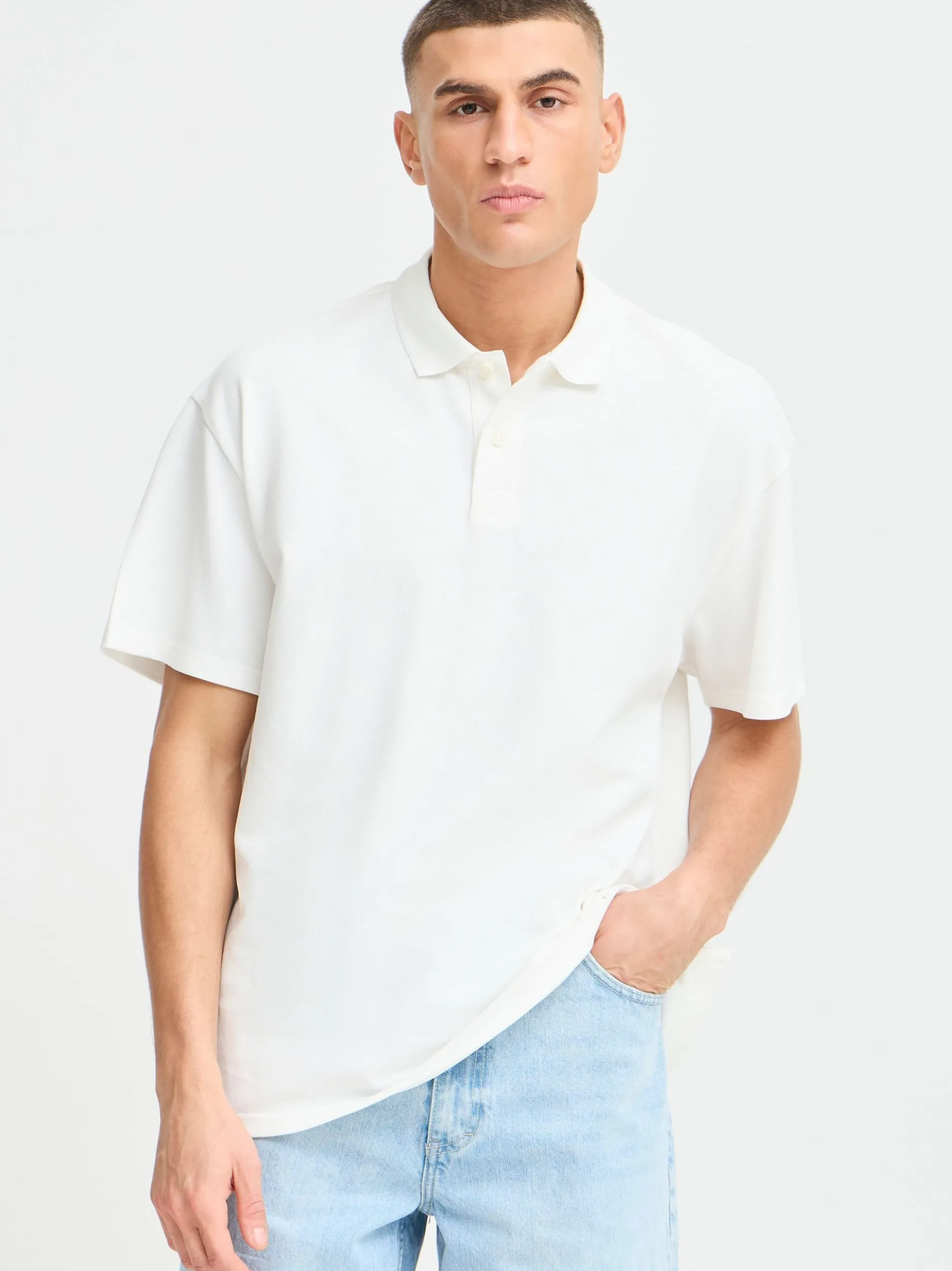 Solid Herren Poloshirt - SDOlexi in weiß