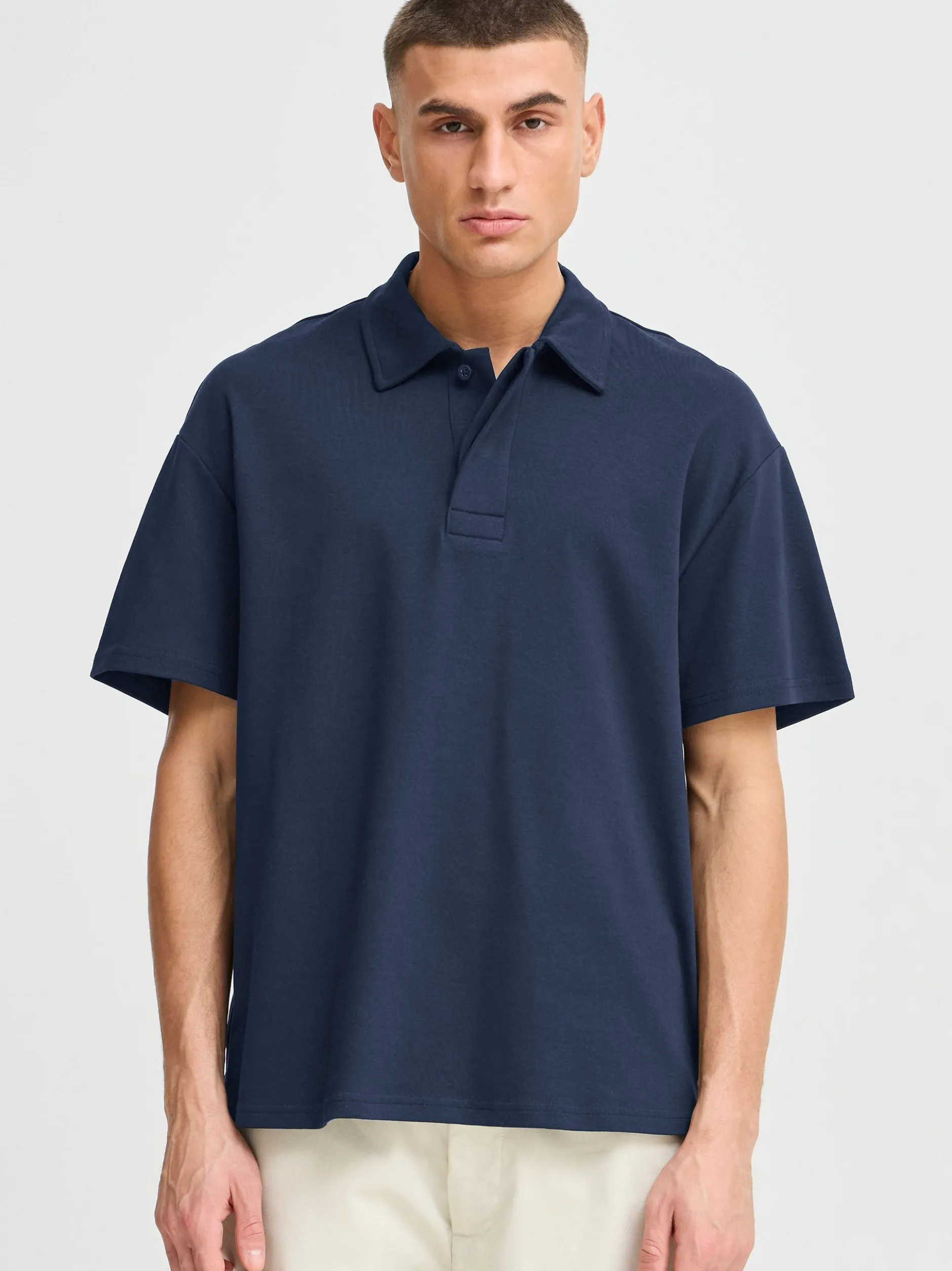 Solid Herren Poloshirt - SDOswald in blau